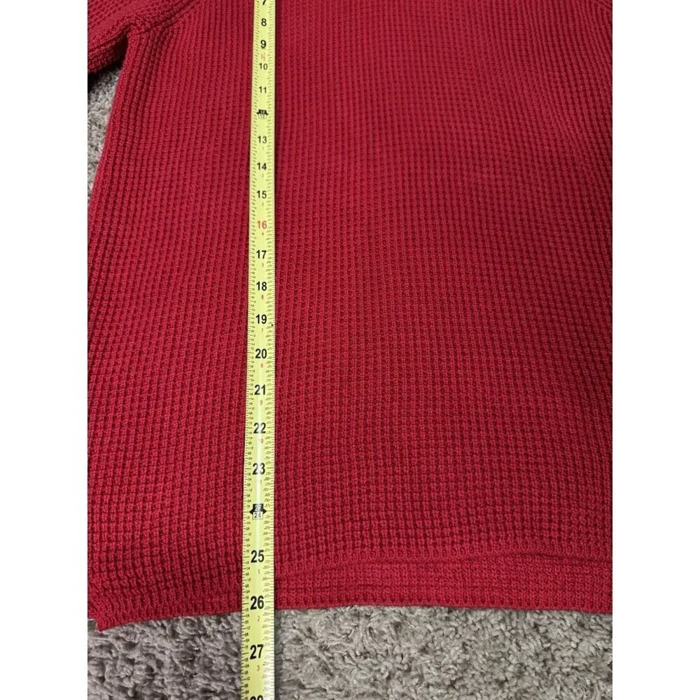 MICHAEL KORS Red Cowl Neck Knit Sweater Cotton Holiday Casual Basic Capsule S